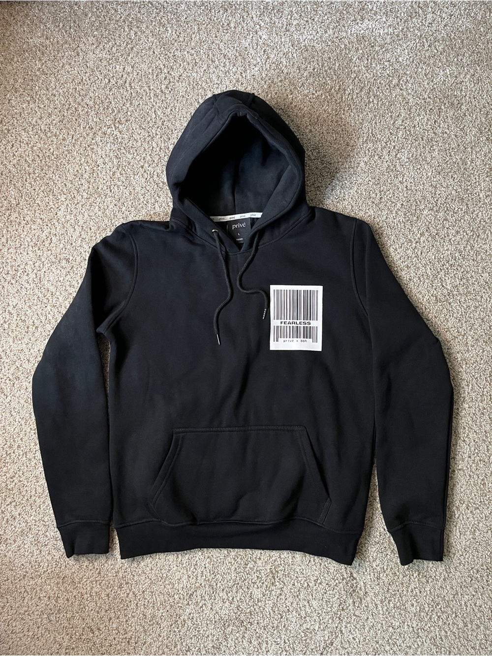 Privé Alliance "Fearless" Barcode Hoodie (EXO Baekhyun Collab)